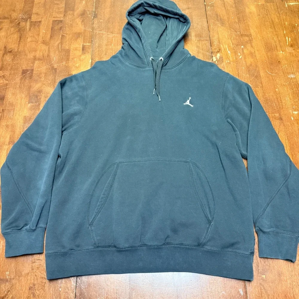 Jordan Hoodie Mens XL Black Jumpman Fleece Pullover Sweatshirt‎
